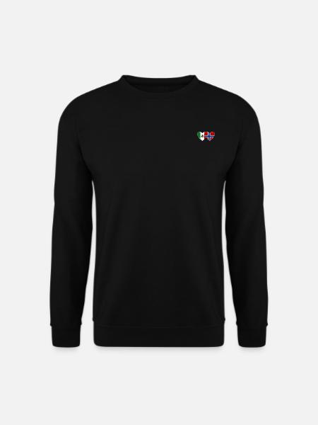 Mexiko Norwegen Flagge Herz - Unisex Pullover - Schwarz