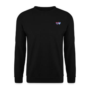 Norway Somalia Flag Heart - Unisex Sweatshirt - black - Front - Alina (178cm) & Michal (187cm)