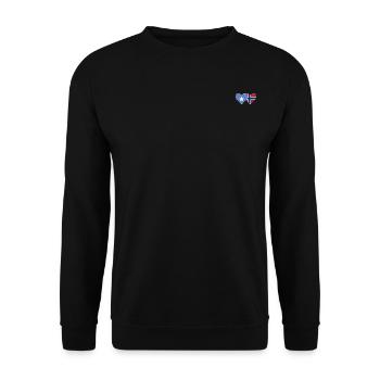 Somalia Norway Flag Heart - Unisex Sweatshirt - black - Front - Alina (178cm) & Michal (187cm)