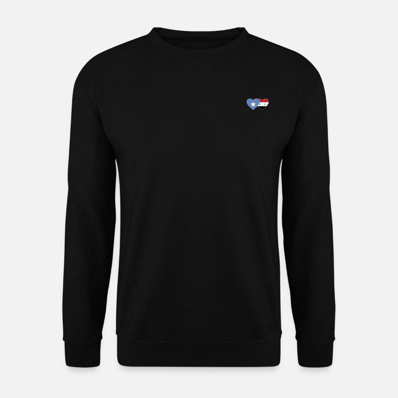 Somalia Syria Flag Heart - Unisex Sweatshirt - black