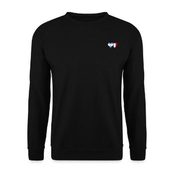 Argentine France Flag Coeur - Sweat-shirt Unisexe - noir - Devant - Alina (178cm) & Michal (187cm)