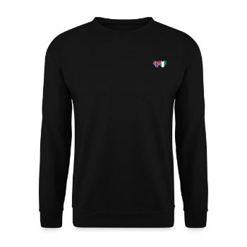 Norway Nigeria Flag Heart - Unisex Sweatshirt - black - Front - Alina (178cm) & Michal (187cm)