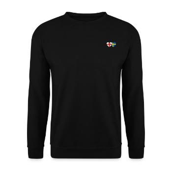 Géorgie Suède drapeau coeur - Sweat-shirt Unisexe - noir - Devant - Alina (178cm) & Michal (187cm)