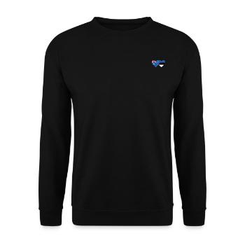 Australien Estland Flagge Herz - Unisex Pullover - Schwarz - Vorne - Alina (178cm) & Michal (187cm)
