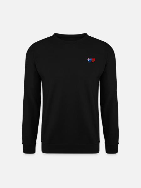 Australia Morocco Flag Heart - Unisex Sweatshirt - black