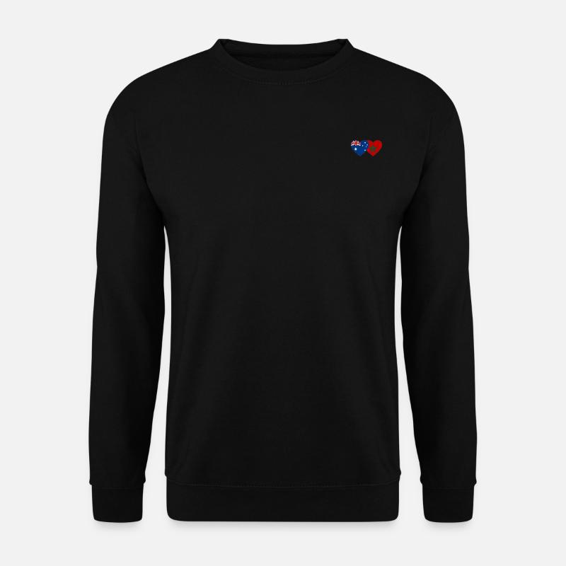 Australien Marokko Flagge Herz - Unisex Pullover - Schwarz