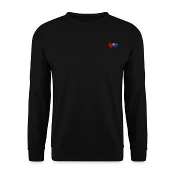 Morocco Australia Flag Heart - Unisex Sweatshirt - black - Front - Alina (178cm) & Michal (187cm)