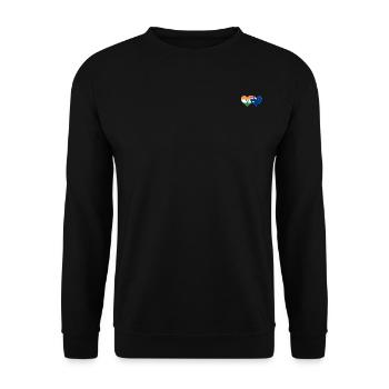 India Australia Flag Heart - Unisex Sweatshirt - black - Front - Alina (178cm) & Michal (187cm)