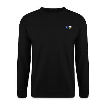 Australia Wales Flag Heart - Unisex Sweatshirt - black - Front - Alina (178cm) & Michal (187cm)