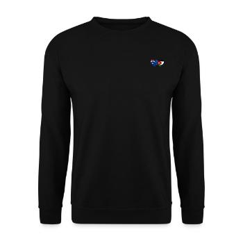 Australia Jordan Flag Heart - Unisex Sweatshirt - black - Front - Alina (178cm) & Michal (187cm)