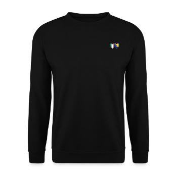 Italie Bosnie Flag Heart - Sweat-shirt Unisexe - noir - Devant - Alina (178cm) & Michal (187cm)