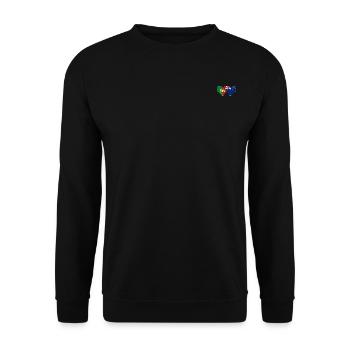 Portugal Neuseeland Flagge Herz - Unisex Pullover - Schwarz - Vorne - Alina (178cm) & Michal (187cm)