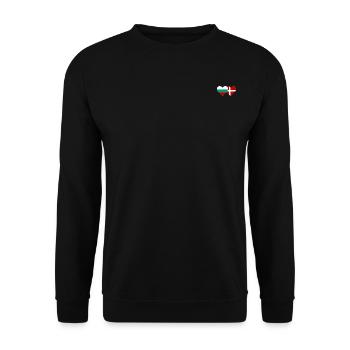 Bulgaria Denmark flag heart - Unisex Sweatshirt - black - Front - Alina (178cm) & Michal (187cm)