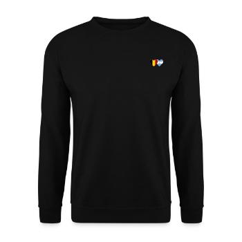 Drapeau Belgique Argentine Coeur - Sweat-shirt Unisexe - noir - Devant - Alina (178cm) & Michal (187cm)