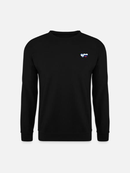 Argentinien Russland Flagge Herz - Unisex Pullover - Schwarz