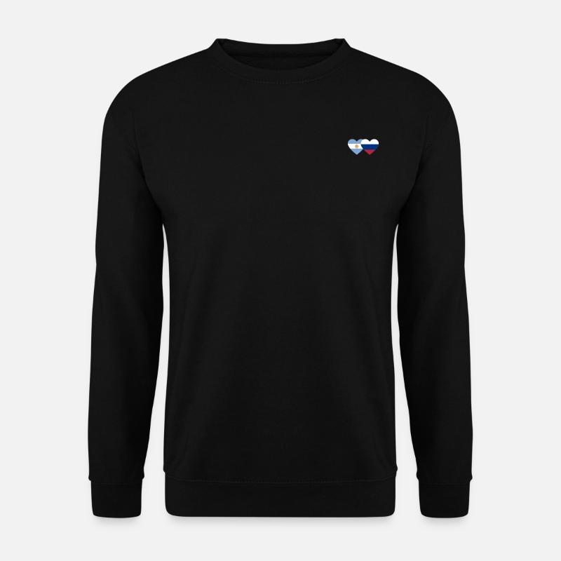 Argentinien Russland Flagge Herz - Unisex Pullover - Schwarz