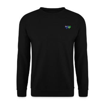 Nouvelle-Zélande Brésil Flag Heart - Sweat-shirt Unisexe - noir - Devant - Alina (178cm) & Michal (187cm)