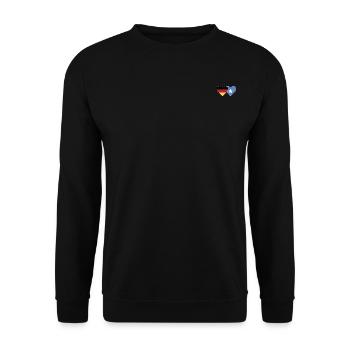 Germany Somalia Flag Heart - Unisex Sweatshirt - black - Front - Alina (178cm) & Michal (187cm)
