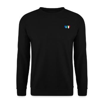Somalia Italy Flag Heart - Unisex Sweatshirt - black - Front - Alina (178cm) & Michal (187cm)