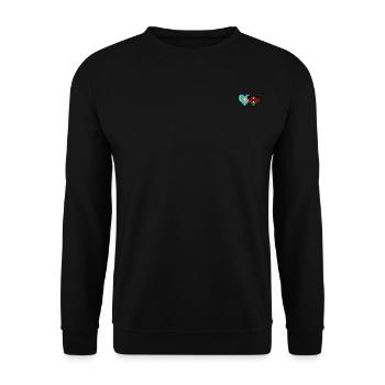 Kazakhstan Kenya Flag Heart - Sweat-shirt Unisexe - noir - Devant - Alina (178cm) & Michal (187cm)
