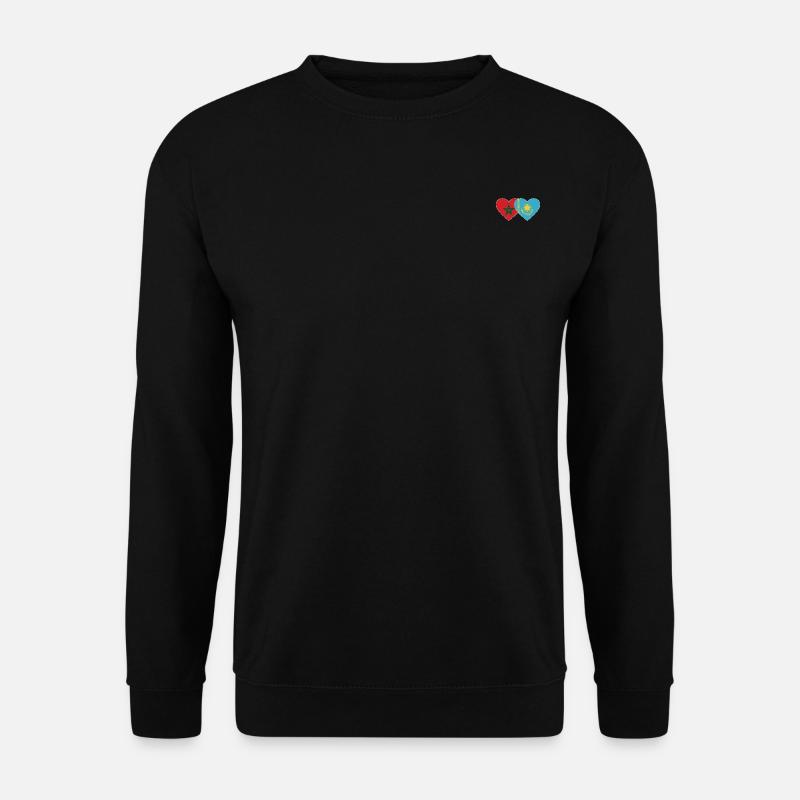 Morocco Kazakhstan Flag Heart - Unisex Sweatshirt - black