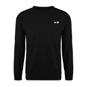 Holland Algeria Flag Heart - Unisex Sweatshirt - black - Front - Alina (178cm) & Michal (187cm)