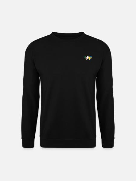 Algérie Suède Drapeau Coeur - Sweat-shirt Unisexe - noir