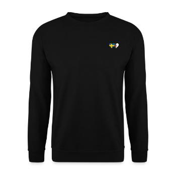 Sweden Algeria Flag Heart - Unisex Sweatshirt - black - Front - Alina (178cm) & Michal (187cm)