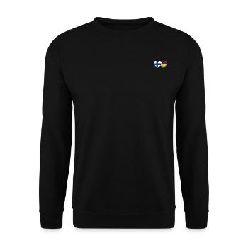 Finland Mauritius Flag Heart - Unisex Sweatshirt - black - Front - Alina (178cm) & Michal (187cm)