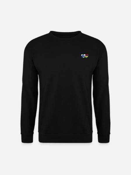 Finland Mauritius Flag Heart - Unisex Sweatshirt - black