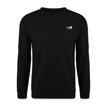 Brésil Japon Flag Heart - Sweat-shirt Unisexe - noir - Devant - Alina (178cm) & Michal (187cm)