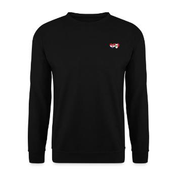 Croatia Mexico Flag Heart - Unisex Sweatshirt - black - Front - Alina (178cm) & Michal (187cm)