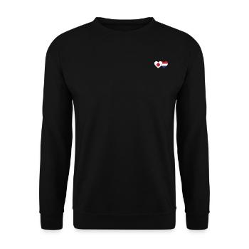 Japan Holland Flag Heart - Unisex Sweatshirt - black - Front - Alina (178cm) & Michal (187cm)