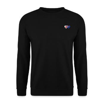 Japan Australien Flagge Herz - Unisex Pullover - Schwarz - Vorne - Alina (178cm) & Michal (187cm)
