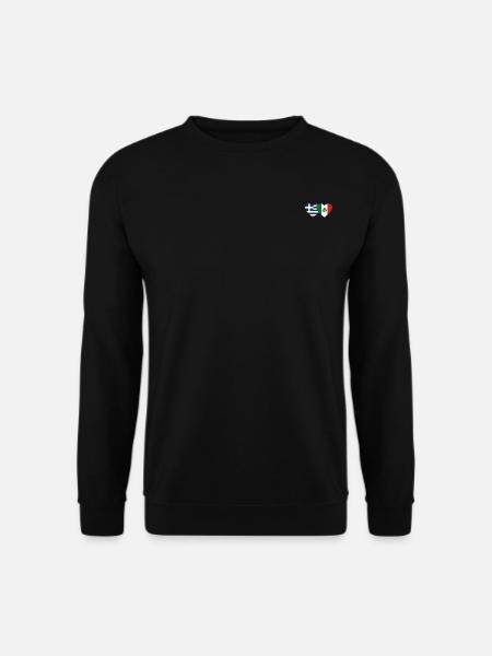 Greece Mexico Flag Heart - Unisex Sweatshirt - black