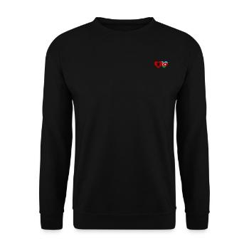Albania Azerbaijan Flag Heart - Unisex Sweatshirt - black - Front - Alina (178cm) & Michal (187cm)