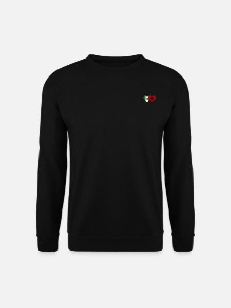 Mexiko Albanien Flagge Herz - Unisex Pullover - Schwarz