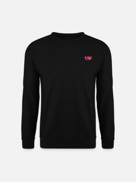 Taïwan Türkiye drapeau coeur - Sweat-shirt Unisexe - noir
