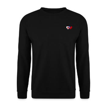 Japon Cœur de drapeau de Taïwan - Sweat-shirt Unisexe - noir - Devant - Alina (178cm) & Michal (187cm)