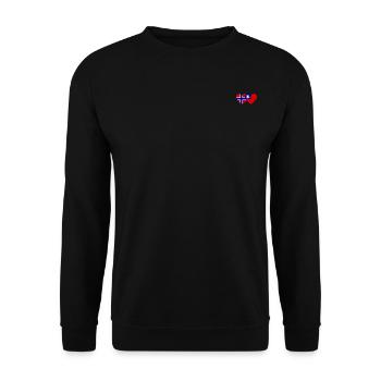 Norway Taiwan Flag Heart - Unisex Sweatshirt - black - Front - Alina (178cm) & Michal (187cm)