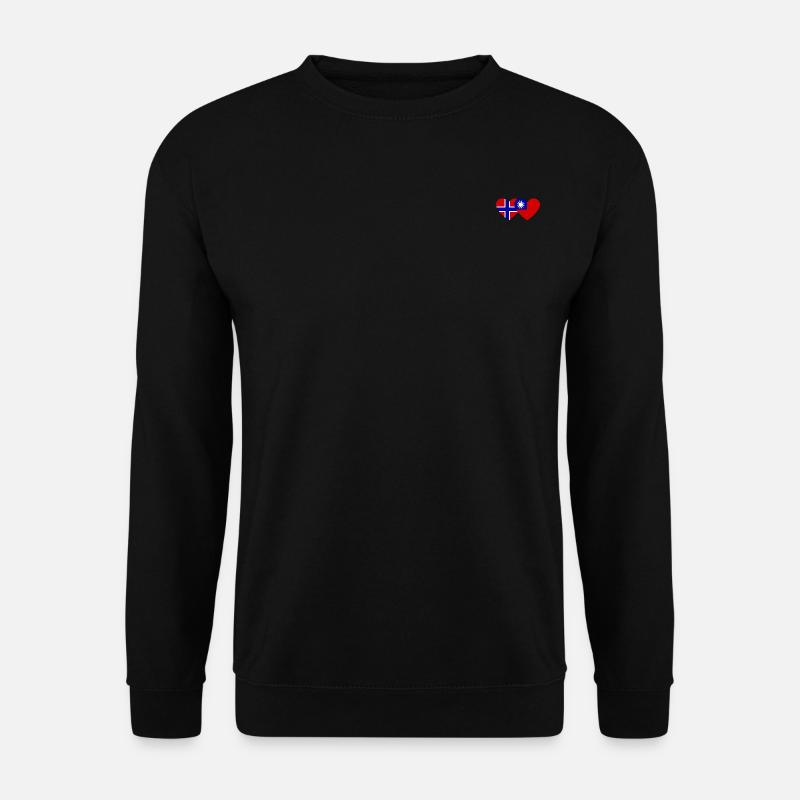 Norway Taiwan Flag Heart - Unisex Sweatshirt - black