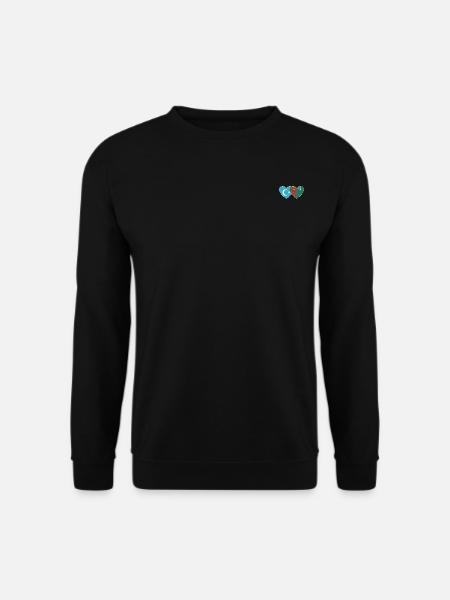 Uiguren Turkmenistan Flagge Herz - Unisex Pullover - Schwarz