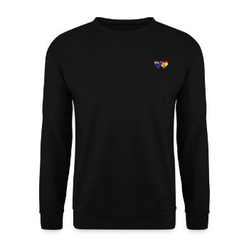 New Zealand Spain Flag Heart - Unisex Sweatshirt - black - Front - Alina (178cm) & Michal (187cm)