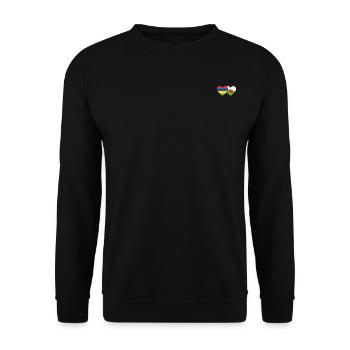 Mauritius Wales Flag Heart - Unisex Sweatshirt - black - Front - Alina (178cm) & Michal (187cm)