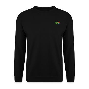 Brésil Afrique du Sud Flag Heart - Sweat-shirt Unisexe - noir - Devant - Alina (178cm) & Michal (187cm)