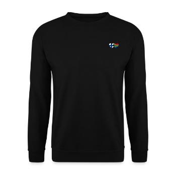 Finlande Afrique du Sud Flag Heart - Sweat-shirt Unisexe - noir - Devant - Alina (178cm) & Michal (187cm)