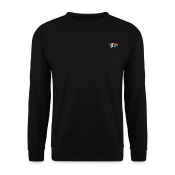 Algeria South Africa Flag Heart - Unisex Sweatshirt - black - Front - Alina (178cm) & Michal (187cm)