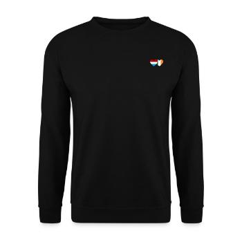 Luxembourg Ireland Flag Heart - Unisex Sweatshirt - black - Front - Alina (178cm) & Michal (187cm)