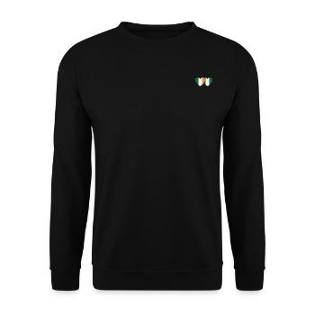 Ireland Nigeria Flag Heart - Unisex Sweatshirt - black - Front - Alina (178cm) & Michal (187cm)