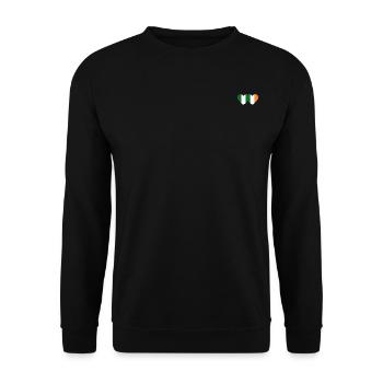 Nigeria Irlande Flag Heart - Sweat-shirt Unisexe - noir - Devant - Alina (178cm) & Michal (187cm)